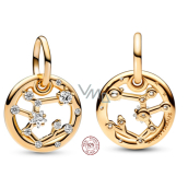 Charm Sterling silver 925 Gold plated Zodiac sign Sagittarius, bracelet pendant