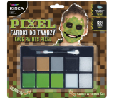 Kidea Pixel face paints phosphorescent colours + brush, creative set