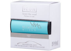 Millefiori Milano Icon Nero - Light blue car fragrance Classic scent for up to 2 months 47 g