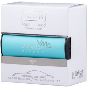 Millefiori Milano Icon Nero - Light blue car fragrance Classic scent for up to 2 months 47 g