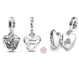 Charm Sterling silver 925 Tim Burton - Sally and Jack medallion, film bracelet pendant