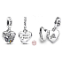 Charm Sterling silver 925 Tim Burton - Sally and Jack medallion, film bracelet pendant