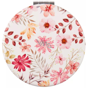 Albi Pocket Mirror Colorful Pink Flowers 7 cm
