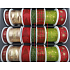 Nekupto Fabric Ribbon Christmas Red Green-Golden Checks 25 mm x 2.5 m
