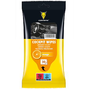 Coyote Cockpit Cleaning Wipes, Orange, 30 pcs Coyote Cockpit Cleaning Wipes, Orange, 30 pcs