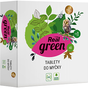 Real Green Clean dishwasher tablets, 40 pcs