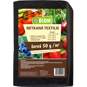 Biom non-woven fabric black 50 g/m² size 1.6 x 5 m