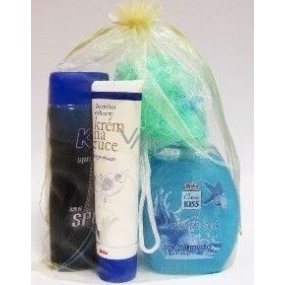 Mika Soap 500 ml + shower gel 300 ml + hand cream 100 ml + sponge 1 piece, cosmetic set