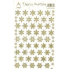 Sheet of Holographic Decorative Stickers Christmas Snowflakes Gold 1 sheet