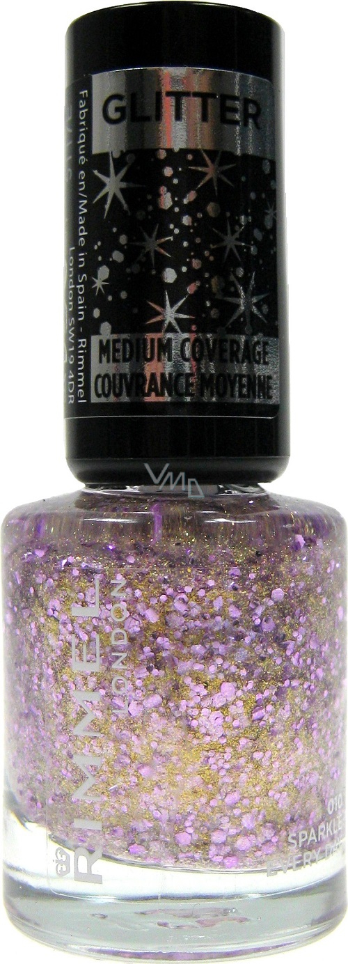 Rimmel London Glitter Bomb Top Coat nail polish 010 Sparkle Every Day 8