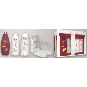 Dove Pro Age Nourishing Shower Gel 250 ml + Color Care Shampoo 250 ml + Color Care Conditioner 250 ml + socks, cosmetic set