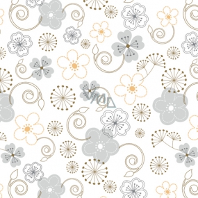 Maki Paper napkins 3 ply 33 x 33 cm 20 pieces of cream with flowers