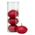 Floating candle metal burgundy in a tube 50 x 120 mm 4 pieces