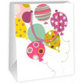 Ditipo Gift paper bag 11.4 x 6.4 x 14.6 cm white balloons