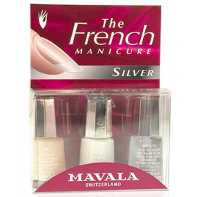Mavala French Manicure Silver french manicure nail polish 3 x 5 ml