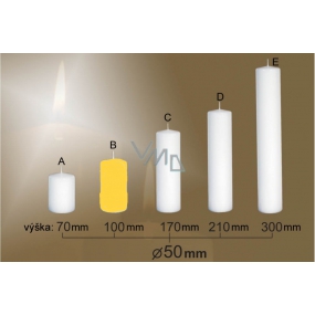 Lima Candle smooth yellow cylinder 50 x 100 mm 1 piece