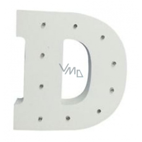 Nekupto Wooden LED letter D decoration 16 cm