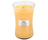 WoodWick Seaside Mimosa - Seaside Mimosa scented candle with a wooden wick and lid glass large 609.5 g