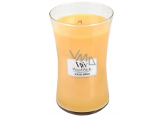 WoodWick Seaside Mimosa - Mimosa on the coast scented candle with wooden wick and lid glass large 609.5 g