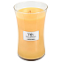 WoodWick Seaside Mimosa - Seaside Mimosa scented candle with a wooden wick and lid glass large 609.5 g