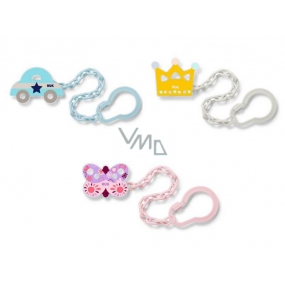 Nuk Pacifier chain with clip 1 piece in a package, various colors
