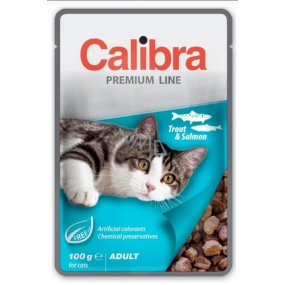 Calibra Premium Fish meat pieces in a delicious sauce complete cat food pocket 100 g