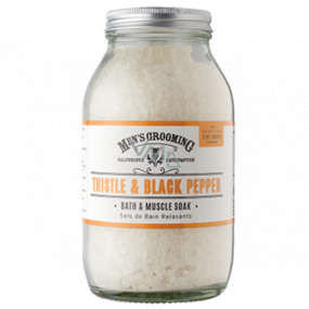Scottish Fine Soaps Black pepper and milk thistle soothing bath salt for men 600 g