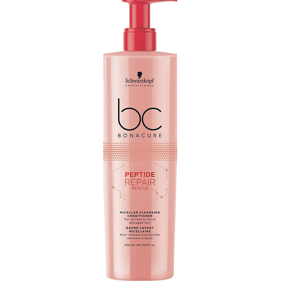 Schwarzkopf Professional BC Bonacure Peptide Repair Rescue Micellar Cleansing Cleansing Conditioner for Damaged Hair 500 ml