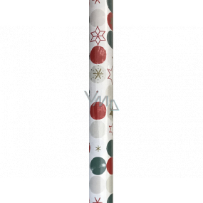 Präsenta Gift wrapping paper 70 cm x 5 m Christmas white with green-red polka dots