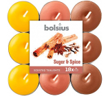 Bolsius Aromatic Sugar & Spice - Sugar and spices scented tealights 18 pieces, burning time 4 hours