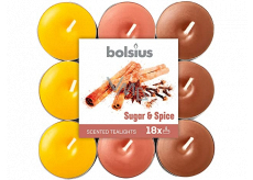Bolsius Aromatic Sugar & Spice - Sugar and spices scented tealights 18 pieces, burning time 4 hours