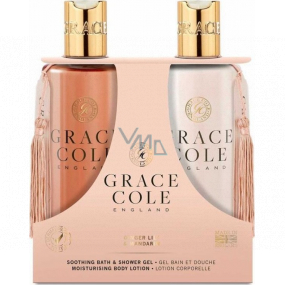 Grace Cole Ginger Lily & Mandarin - Ginger Lily and Mandarin shower gel 300 ml + moisturizing body lotion 300 ml, cosmetic set for women