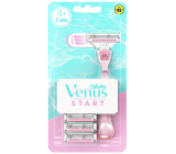 Gillette Venus Start razor + 3 replacement heads, for women