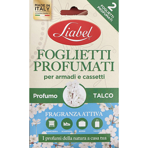 Liabel Talco - Powder scented bag for wardrobes, drawers, shoe racks 2 pieces