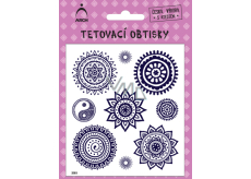 Arch Tattoo decals with certificate for children 01 Mandalas 14 x 11 cm