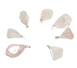 Rose quartz pendant natural stone, 2,2-3 cm, 1 piece, love stone