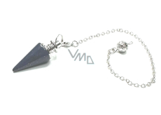 Lapis Lazuli pendulum natural stone 3,5 cm + chain with ball 18 cm, harmony stone