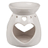 Emocio Aromalampa ceramic white with heart 100 x 130 mm