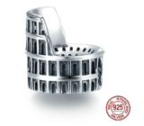 Sterling silver 925 Rome Colosseum, travel bracelet bead