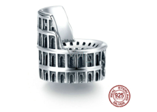 Sterling silver 925 Rome Colosseum, travel bracelet bead