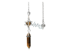 Tiger eye Merkaba + pendulum, natural stone pendant 71 x 8 x 8 mm