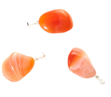 Carnelian Botswana Striped Tumbler Pendant natural stone, 2,2 - 3 cm, 1 piece, Teach us here and now