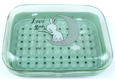 Plastic soap dish with picture 12 x 9 cm