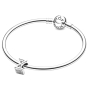 Sterling silver 925 Alphabet letter Z, bead for bracelet
