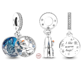 Charm Sterling silver 925 Disney Ice Kingdom, Olaf 2in1, bracelet pendant