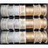 Nekupto Christmas fabric ribbon White golden flakes 25 mm x 2,5 m