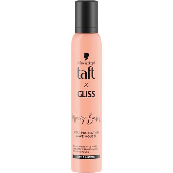 Taft x Gliss Wavy Baby Hair Mousse, 200 ml