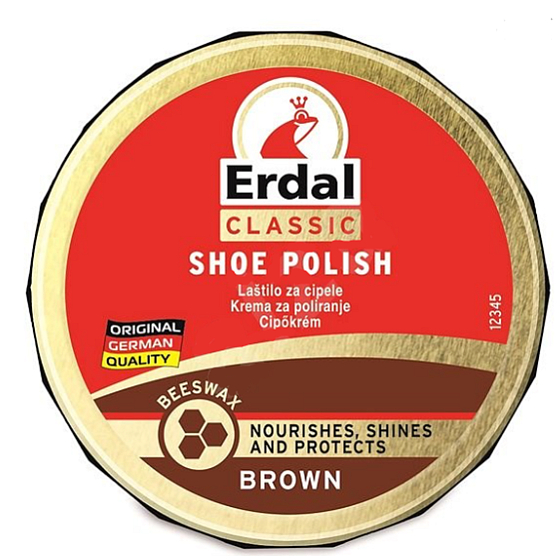 Erdal Shoe Cream Brown in a 55 ml tin