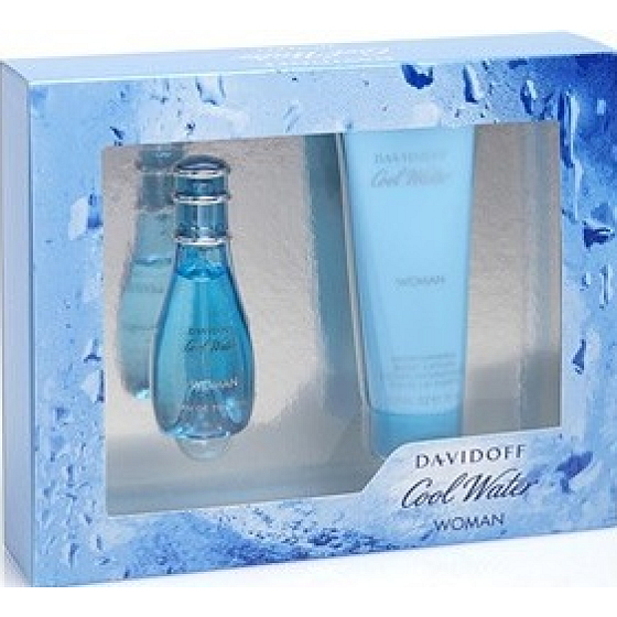 Davidoff Cool Water Woman eau de toilette 30 ml + body lotion 75 ml, gift set