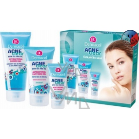Dermacol Acneclear cleansing gel 150 ml + moisturizing gel-cream 50 ml + shower gel, cosmetic set